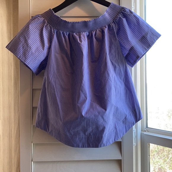 J.Crew off the shoulder top in stripe - Picture 3 of 5